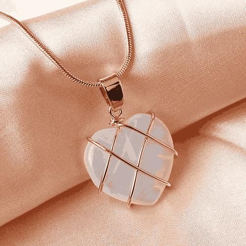 Love Heart Crystal Stone Pendant