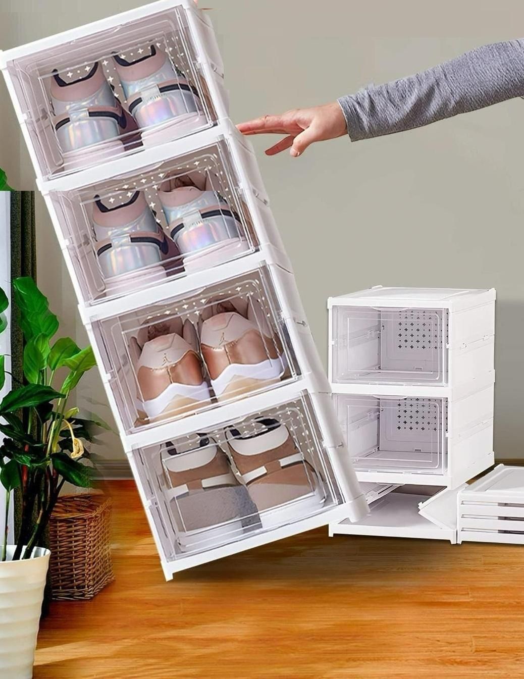 4 Layer Foldable Shoe Rack-Organizer